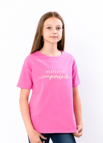 Рожева літня футболка для дівчинки (підліткова) рожевий носи своє (6333-057-33-v5) Носи своє