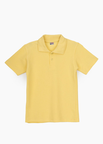 Желтая детская футболка-поло для мальчика Pitiki однотонная