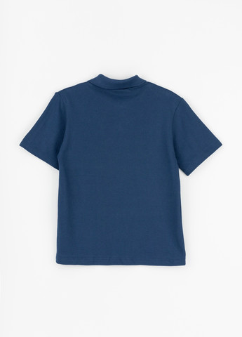 Синяя детская футболка-поло для мальчика Baby Show однотонная