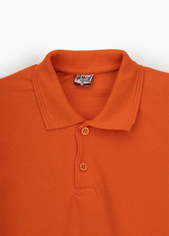 Оранжевая детская футболка-поло для мальчика Pitiki однотонная