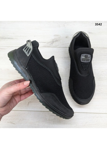 Чорні Осінні чоловічі кросівки мокасини сітка Dago