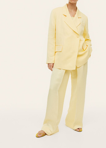 Желтый деловой пиджак H&M - однотонный - демисезонный
