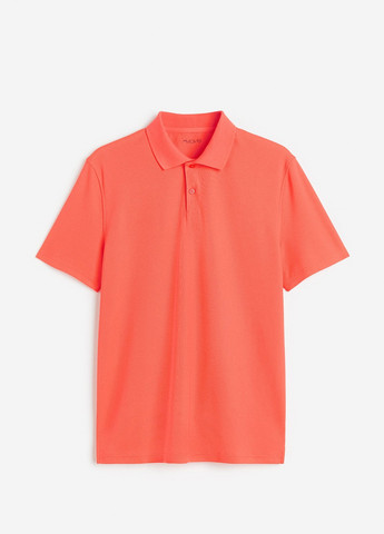 Коралловая футболка-поло для мужчин H&M
