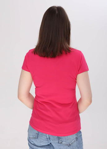 Розовая женская футболка-поло женское розовое однотонное Divon однотонная