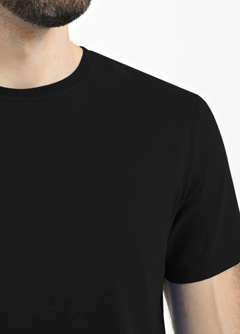 Черная футболка мужская с коротким рукавом Роза