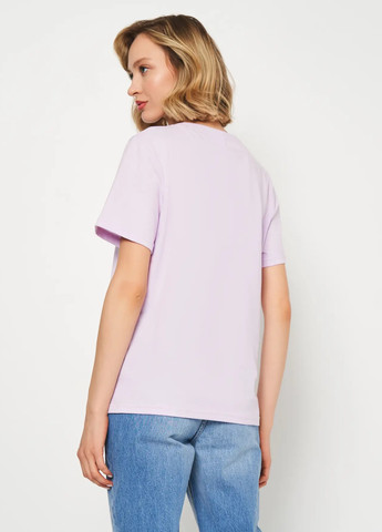 Фиолетовая всесезон футболка женская с коротким рукавом Роза