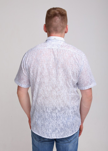 Сорочка чоловіча біла дуже тонка у дрібний штрих Jean Piere Прямая (259735560)