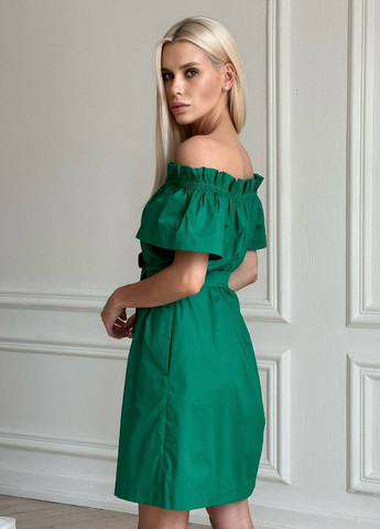 Зелена повсякденний сукня Liton однотонна