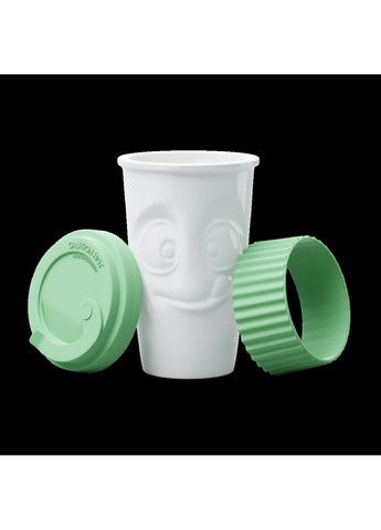 Чашка с крышкой "Вкусность"; (400 мл); фарфор; мята Tassen (259770269)