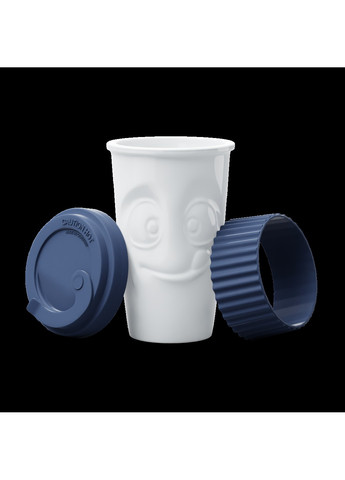 Чашка с крышкой "Вкусность"; (400 мл); фарфор; синий Tassen (259770276)
