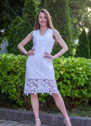 Білий пляжна плаття COTTON однотонна