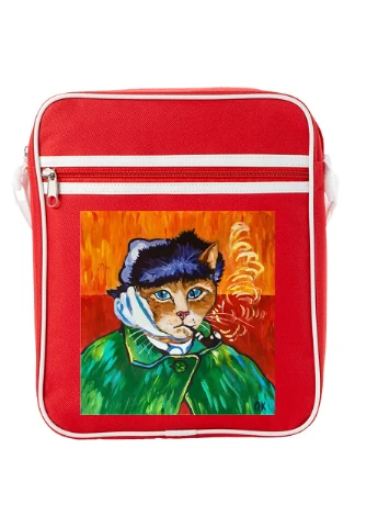 Сумка-месенджер Кіт Вінсент Ван Гог (Vincent van Gogh Cat) Червоний (92289-2958-RD) MobiPrint (259887181)