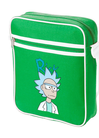 Сумка-месенджер Рік Санчез Рік та Морті (Rick Sanchez Rick and Morty) Зелений (92289-2929-KG) MobiPrint (259886848)