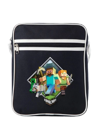 Сумка-мессенджер Майнкрафт (Minecraft) Синий (92289-1175-NB) MobiPrint (259886944)