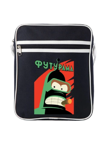 Сумка-месенджер Бендер Футурама (Bender Futurama) Синій (92289-2864-NB) MobiPrint (259886712)