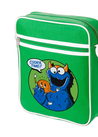 Сумка-месенджер Коржик (Cookie Monster Loki) Зелений (92289-3423-KG) MobiPrint (259885917)