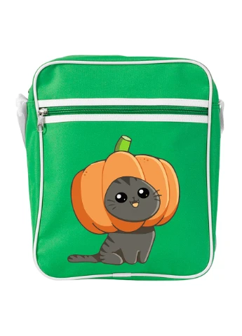 Сумка-мессенджер Тыква кот (Pumpkincat) Зеленый (92289-3435-KG) MobiPrint (259887632)