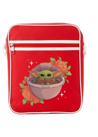 Сумка-месенджер Грогу Йода квіти (Grogu Baby Yoda) Червоний (92289-3521-RD) MobiPrint (259886606)