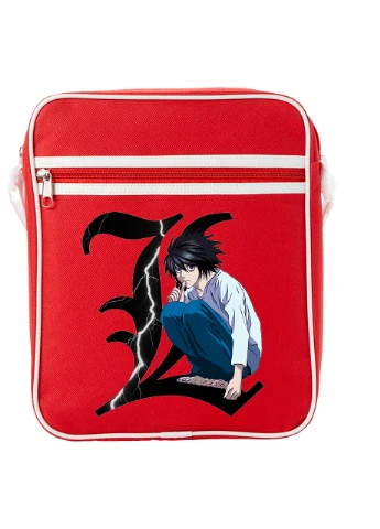 Сумка-мессенджер Эл Лоулайт Тетрадь смерти ( L Death Note) Красный (92289-2826-RD) MobiPrint (259886708)