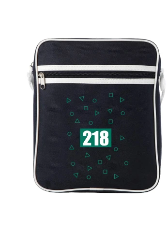 Сумка-мессенджер Номер 218 Парк Игра в кальмара (Squid Game) Синий (92289-3354-NB) MobiPrint (259887178)