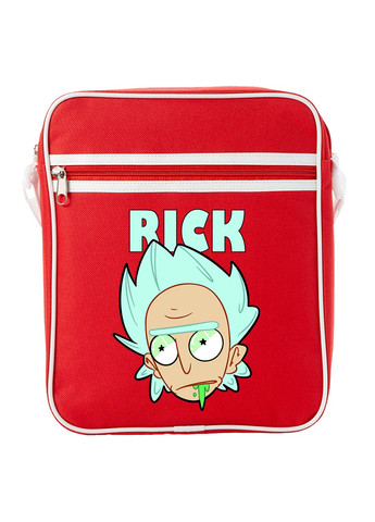 Сумка-мессенджер Рик Санчез и Бендер Рик и Морти (Bender Rick and Morty) Красный (92289-2942-RD) MobiPrint (259888018)