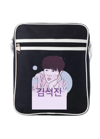 Сумка-мессенджер Ким Сокчин БТС ( Kim Seok Jin BTS) Синий (92289-3259-NB) MobiPrint (259886951)