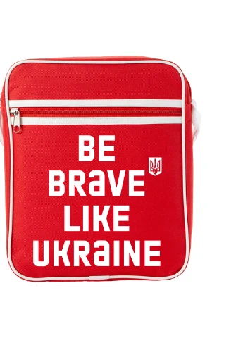 Сумка-мессенджер Будь смелым, как Украина Красный (92289-3752-RD) MobiPrint (259886214)