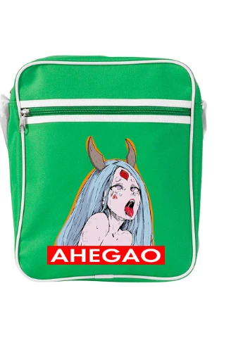 Сумка-мессенджер Ахэгао девушка-рот лого(Ahegao girl logo) Зеленый (92289-3508-KG) MobiPrint (259886012)