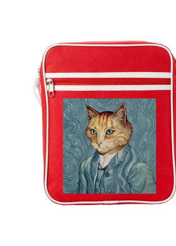 Сумка-месенджер Кіт Вінсент Ван Гог (Vincent van Gogh Cat) Червоний (92289-2959-RD) MobiPrint (259887082)