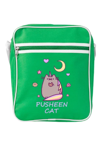 Сумка-мессенджер Кот Пушин (Pusheen Cat) Зеленый (92289-3349-KG) MobiPrint (259887733)