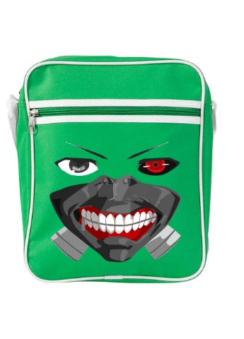 Сумка-мессенджер Токийский гуль Кэн Канэки маска(Tokyo Ghoul in mask) Зеленый (92289-3525-KG) MobiPrint (259886947)