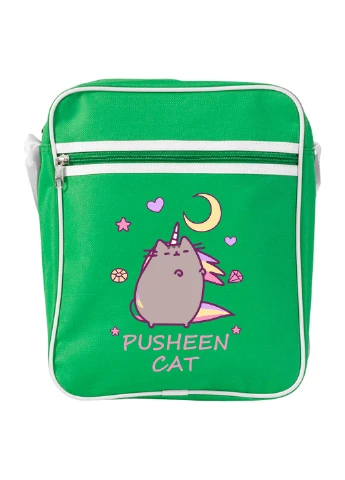 Сумка-месенджер Кіт Пушин (Pusheen Cat) Зелений (92289-3350-KG) MobiPrint (259886053)