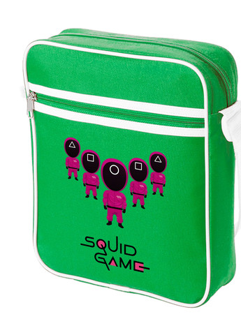 Сумка-мессенджер Солдаты Игра в кальмара (Squid Game) Зеленый (92289-3357-KG) MobiPrint (259885966)