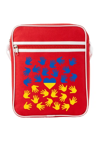 Сумка-месенджер Підтримую Україну Червоний (92289-3689-RD) MobiPrint (259886362)