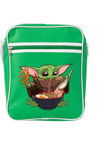 Сумка-мессенджер Грогу Йода вкусная еда(Grogu Baby Yoda) Зеленый (92289-3524-KG) MobiPrint (259885943)