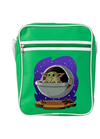Сумка-месенджер Грогу космос (Grogu Baby Yoda) Зелений (92289-3518-KG) MobiPrint (259887184)