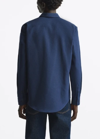 Синяя классическая рубашка Zara