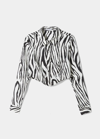 Комбинированная демисезонная блузка Bershka