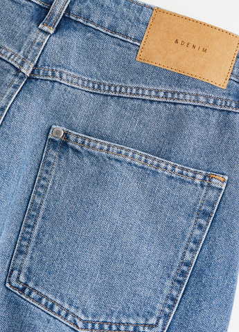 Синяя джинсовая однотонная юбка H&M