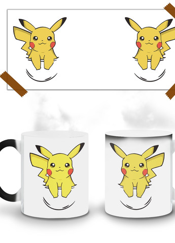 Кружка-хамелеон Покемон Пікачу (Pikachu) 330мл (93429-3439-wthm) MobiPrint (259886681)