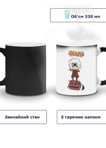 Кружка-хамелеон Наруто Дзирайя (Naruto Jiraiya) 330мл (93429-3482-wthm) MobiPrint (259885785)
