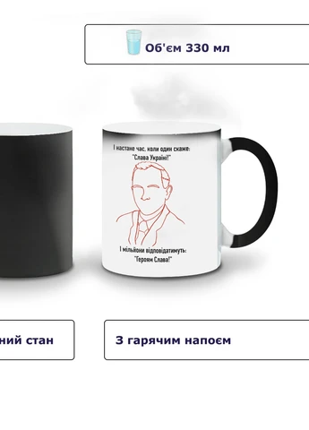 Кружка-хамелеон Бандера 330мл (93429-3773-wthm) MobiPrint (259887253)