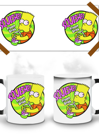 Кружка-хамелеон Барт Сімпсон (Bart The Simpsons) 330мл (93429-3410-wthm) MobiPrint (259888016)