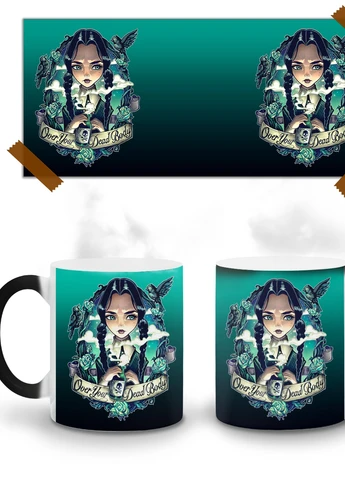 Кружка-хамелеон Уэнздей (Wensday) 330мл (93429-3922-wthm) MobiPrint (259887050)