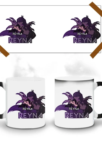 Кружка-хамелеон Валорант Рейну (Valorant Reyna) 330мл (93429-3540-wthm) MobiPrint (259887692)