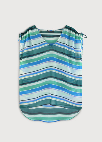 Комбинированная летняя полупрозрачная блуза C&A