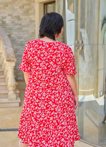 Червона кежуал сукня Minova з квітковим принтом
