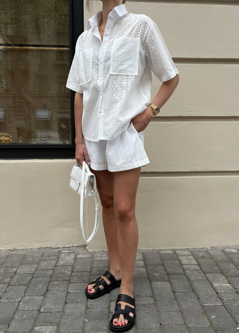 Женский летний костюм кружевной (шорты и рубашка с коротким рукавом) ZF inspire (259792892)