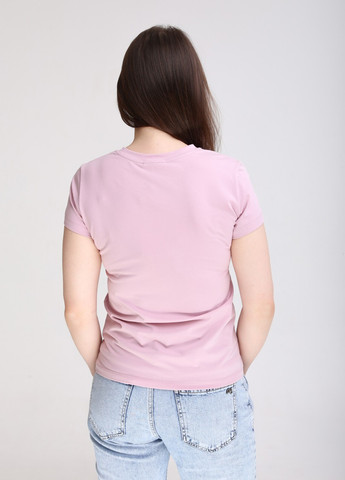 Рожева всесезон футболка жіноча рожева приталена з вишивкою колоска з коротким рукавом JEANSclub Приталенная