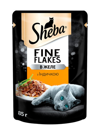 Вологий корм для котів з індичкою в желе 85г Sheba . (259810427)